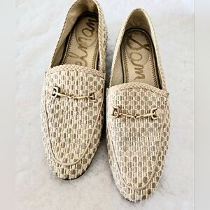 Sam Edelman Laurel Woven Beige Loafers